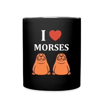 Animal humour Morse - Mug uni - noir - Devant