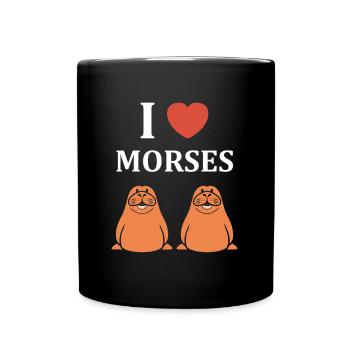 Animal humour Morse - Mug uni - noir - Devant