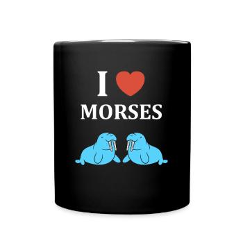 Animal humour Morse - Mug uni - noir - Devant