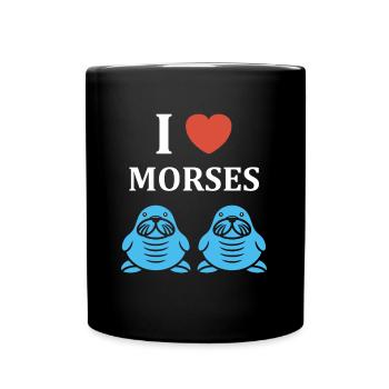 Animal humour Morse - Mug uni - noir - Devant