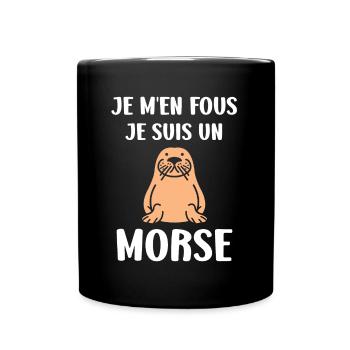 Animal humour Morse - Mug uni - noir - Devant
