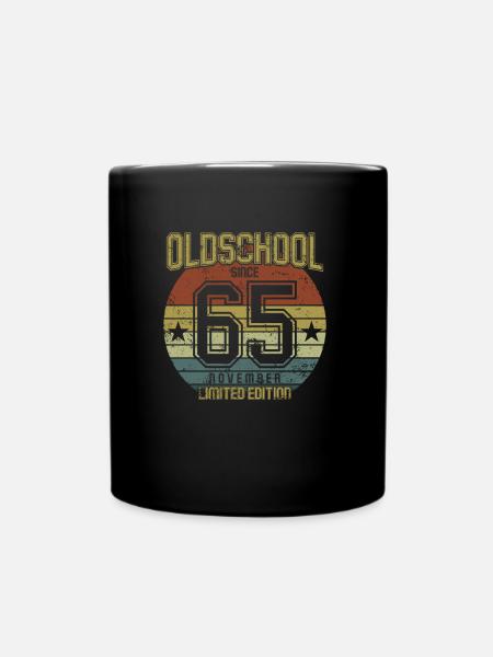 November 1965 - Geburtstag im November Oldschool - Tasse einfarbig - Schwarz