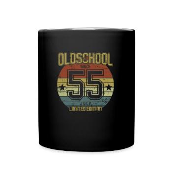 July 1955 - Geburtstag im Juli Oldschool - Tasse einfarbig - Schwarz - Vorne