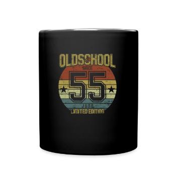 June 1955 - Geburtstag im Juni Oldschool - Tasse einfarbig - Schwarz - Vorne