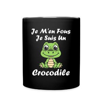 Humour Crocodile - Mug uni - noir - Devant