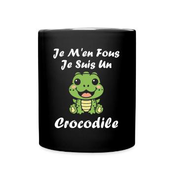 Humour Crocodile - Mug uni - noir - Devant