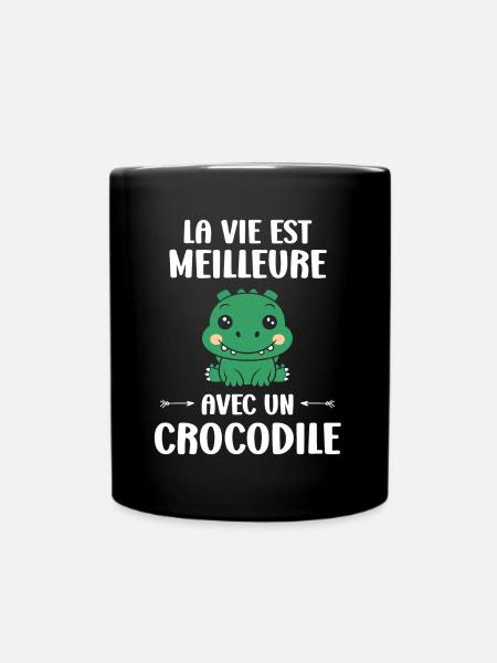 Humour Crocodile - Mug uni - noir