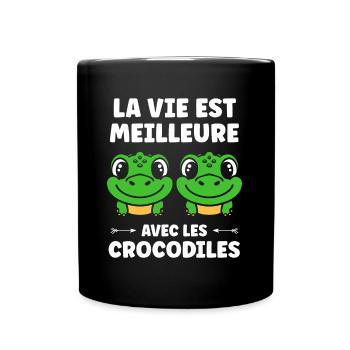 Humour Crocodile - Mug uni - noir - Devant