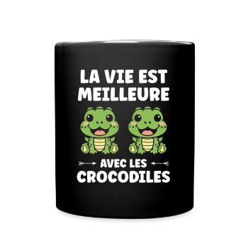 Humour Crocodile - Mug uni - noir - Devant