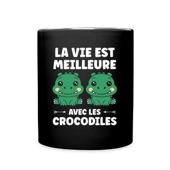 Humour Crocodile - Mug uni - noir - Devant