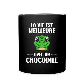 Humour Crocodile - Mug uni - noir - Devant