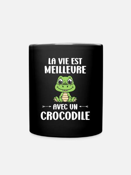 Humour Crocodile - Mug uni - noir