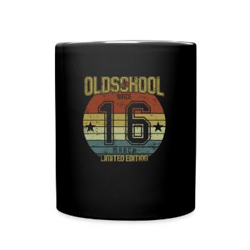 Mars 2016 - Anniversaire en mars Oldschool - Mug uni - noir - Devant