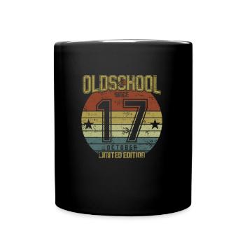October 2017 - Birthday in October Oldschool - Full Colour Mug - black - Front