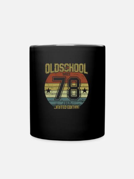 July 1978 - Geburtstag im Juli Oldschool - Tasse einfarbig - Schwarz
