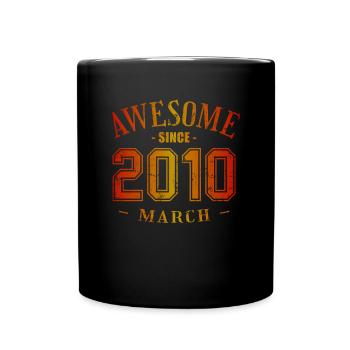 Mars 2010 - Anniversaire en mars Génial - Mug uni - noir - Devant