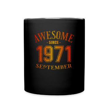 Septembre 1971 - Anniversaire de septembre - Mug uni - noir - Devant