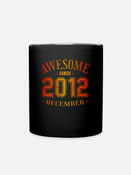 December 2012 - Geburtstag im Dezember Awesome - Tasse einfarbig - Schwarz