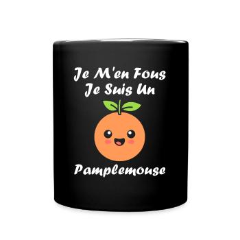 Humour Pamplemousse - Mug uni - noir - Devant