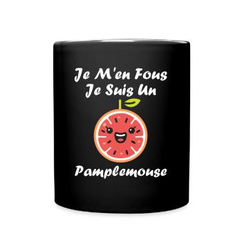 Humour Pamplemousse - Mug uni - noir - Devant