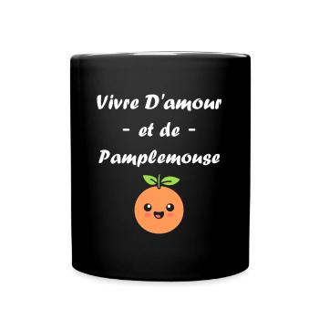 Humour Pamplemousse - Mug uni - noir - Devant