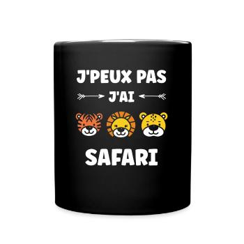 humour safari - Mug uni - noir - Devant
