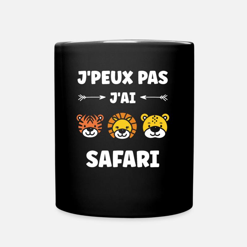humour safari - Mug uni - noir