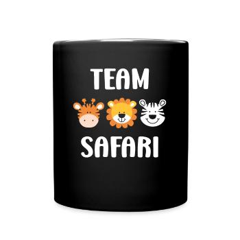 Team-Safari - Tasse einfarbig - Schwarz - Vorne