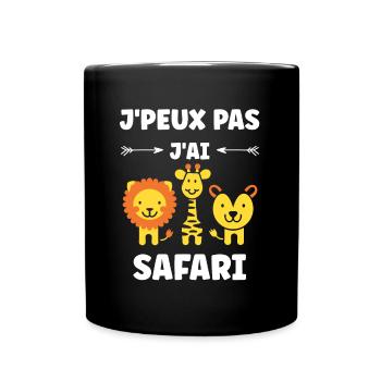 humour safari - Mug uni - noir - Devant