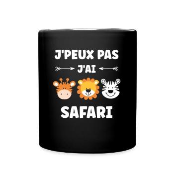 humour safari - Mug uni - noir - Devant