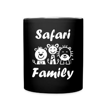 Safari family - Mug uni - noir - Devant