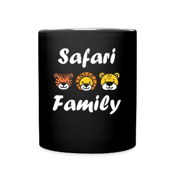 Familien-Safari - Tasse einfarbig - Schwarz - Vorne