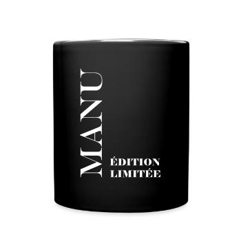 Manu - Mug uni - noir - Devant