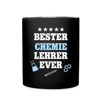 Bester Chemielehrer Geburtstag Geb Chemie Lehrer - Tasse einfarbig - Schwarz - Vorne
