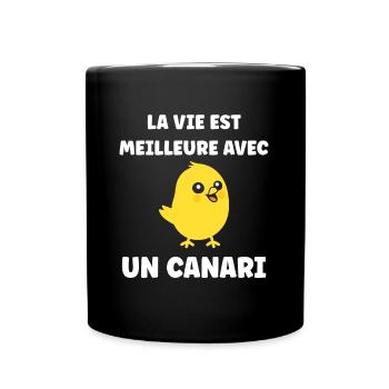 Humour Canari - Mug uni - noir - Devant