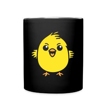 Kanarienvogel - Tasse einfarbig - Schwarz - Vorne