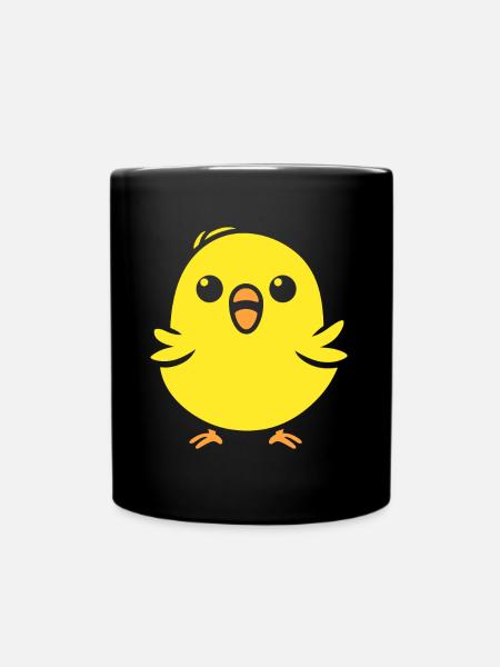 Kanarienvogel - Tasse einfarbig - Schwarz