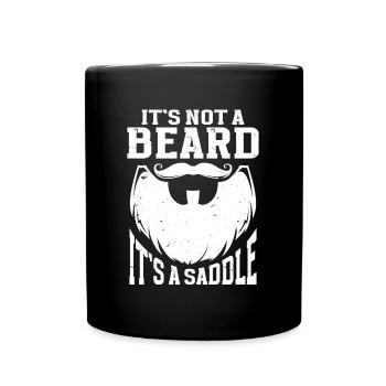 Beard Saying Bearded Father Husband - Full Colour Mug - black - Front