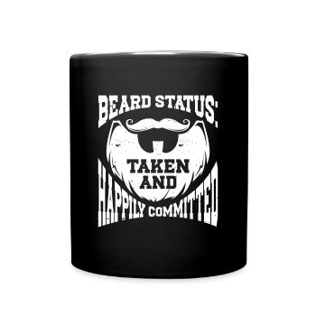 Beard Saying Bearded Father Husband - Full Colour Mug - black - Front