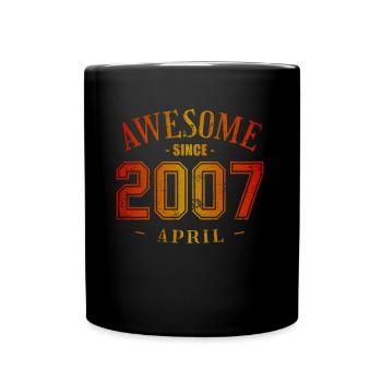 Avril 2007 - Anniversaire en avril Génial - Mug uni - noir - Devant