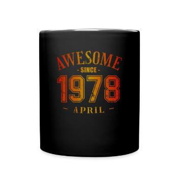 Avril 1978 - L’anniversaire d’avril est génial - Mug uni - noir - Devant