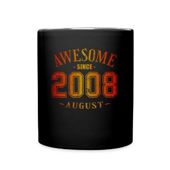 Août 2008 - Anniversaire en août Génial - Mug uni - noir - Devant