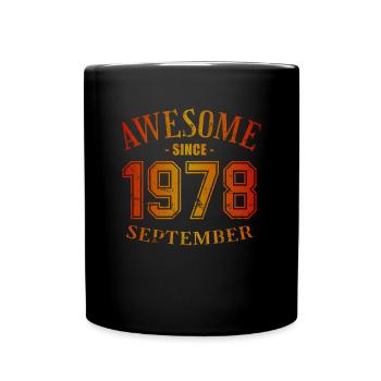 Septembre 1978 - Anniversaire de septembre - Mug uni - noir - Devant