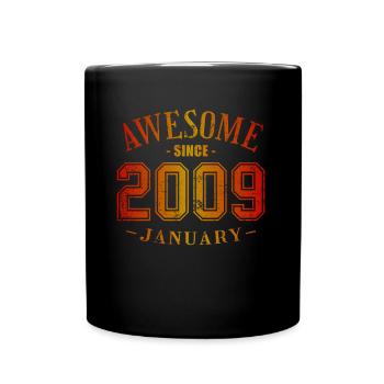 Janvier 2009 - Anniversaire en janvier Génial - Mug uni - noir - Devant