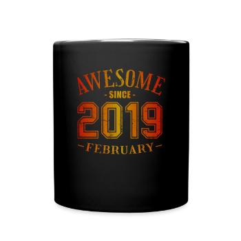 February 2019 - February's Birthday Awesome - Full Colour Mug - black - Front