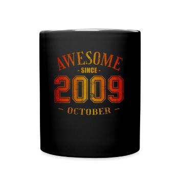 Octobre 2009 - Anniversaire en octobre Génial - Mug uni - noir - Devant