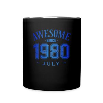 July 1980 - Geburtstag im Juli Awesome - Tasse einfarbig - Schwarz - Vorne