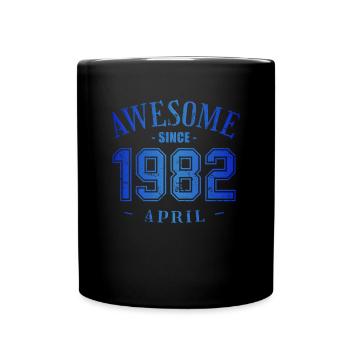 April 1982 - April's Birthday Awesome - Full Colour Mug - black - Front