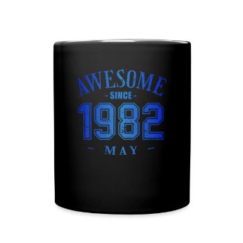 May 1982 - Geburtstag im Mai Awesome - Tasse einfarbig - Schwarz - Vorne