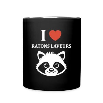 Humour Raton laveur - Mug uni - noir - Devant
